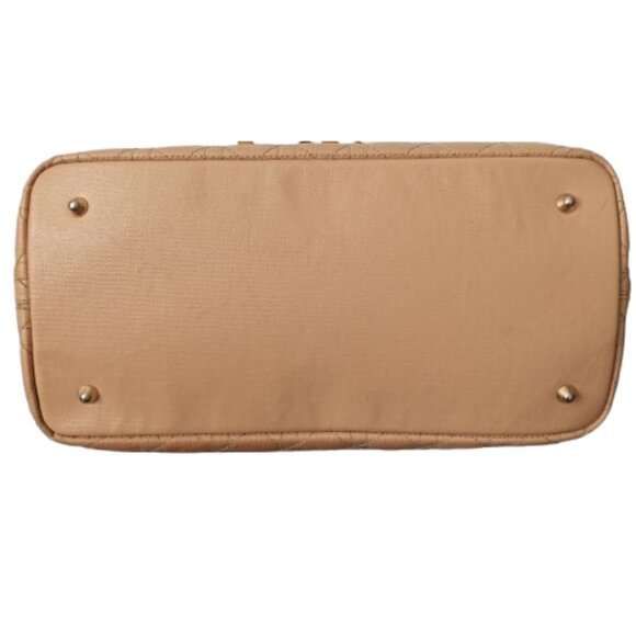 CHRISTIAN DIOR AUTHENTIC PANAREA COATED TAN CANVAS SHOPPER TOTE LATTE HANDBAG - Picture 7 of 14